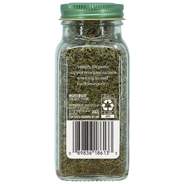 Simply Organic Whole Thyme Leaf, Certified Organic | 0.78 Oz | Pack Of 3 | Thymus Vulgaris L.