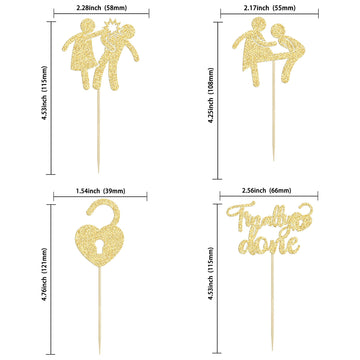 Gyufise 24 Pack Gold Glitter Divorce Cupcake Toppers Boy Bye Finally Done Cupcake Picks Decorations For Divorce Break Up Party Decoration Freedom Party Supplies