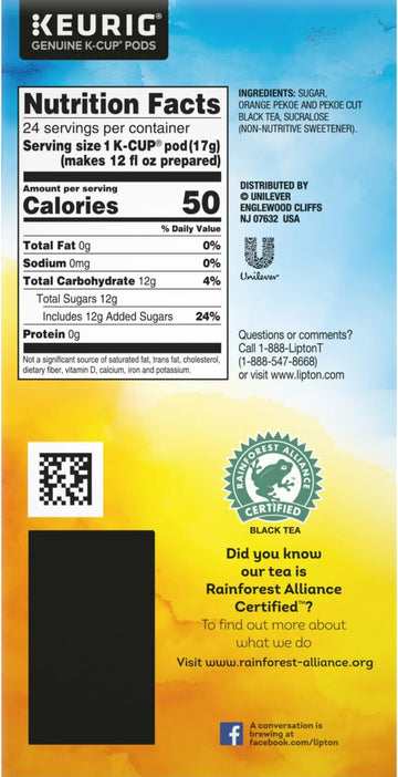 Lipton Southern Sweet Iced Tea K-Cups 72 Count