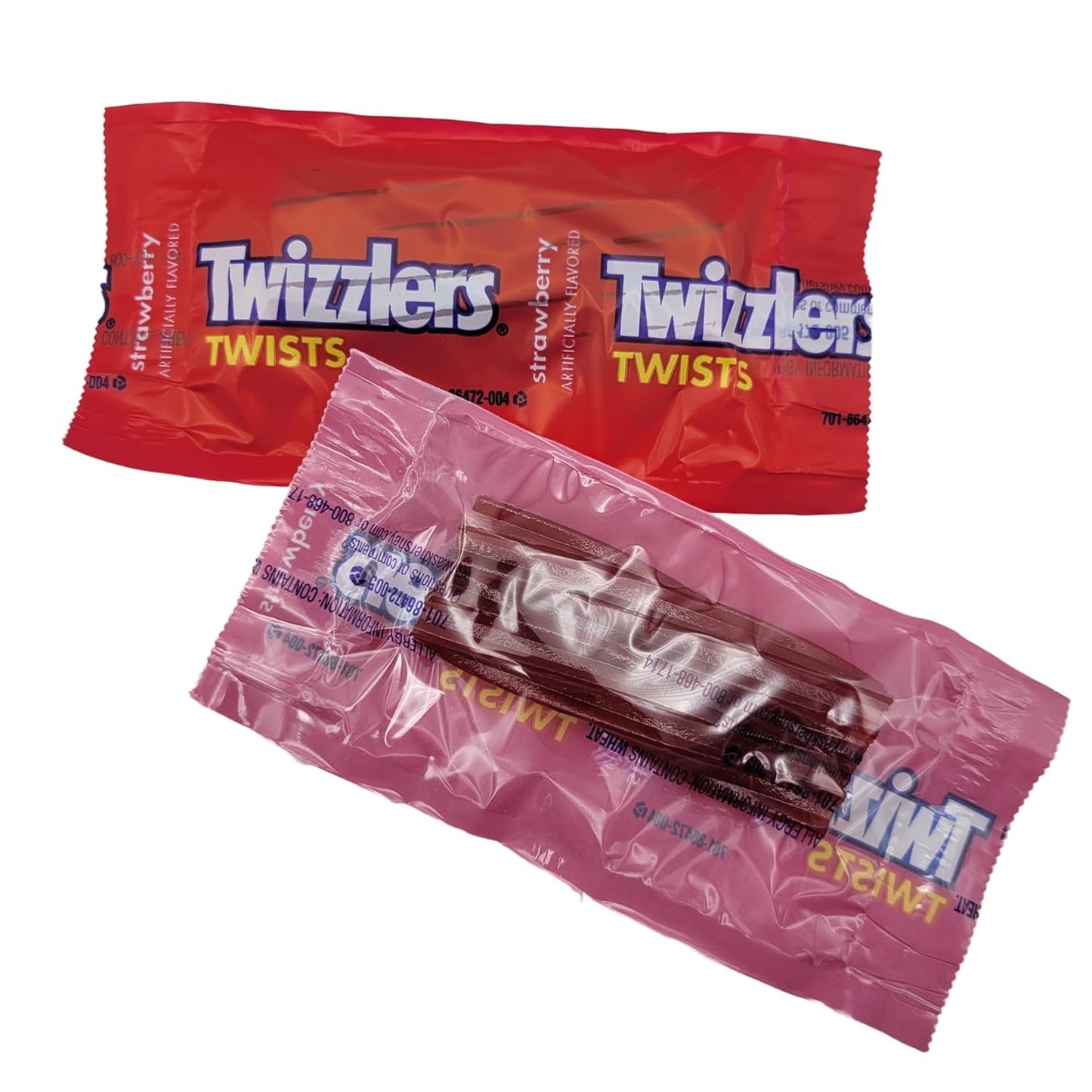 Twizzlers Strawberry Licorice Candy - 95 Strawberry Twizzlers Individually Wrapped Fun Size Candy - Bulk Individually Wrapped Tw