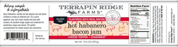 Terrapin Ridge Farms Hot Habanero Bacon Jam, Spicy Gourmet Spread, 10.5 oz Jars, Pack of 2