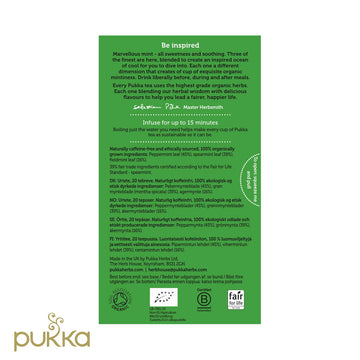 Pukka Organic Tea Bags, Three Mint Herbal Tea, 20 Tea Bags
