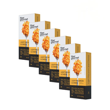 Fiber Gourmet Mac And Cheese - Fiber-Rich, Low-Calorie Instant Pasta - Made In Us, Kosher, And Has Zero Artificial Colors Or Flavors - Pack Of 6 X 6Oz