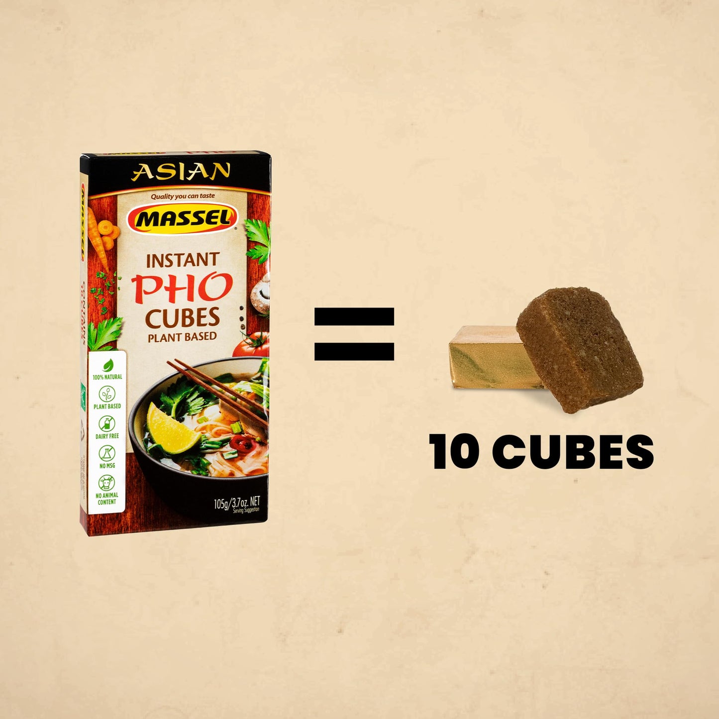 Massel Instant Pho Bouillon Broth cubes - No MSg gluten Free - Bulk Pack (6 x 105g)