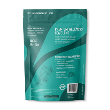 Organic Chamomile Tea - Calming Herbal Sleep Tea With Passion Flower, Spearmint, Lemon Balm And Lavender - Non-Gmo Mint Tea - Re