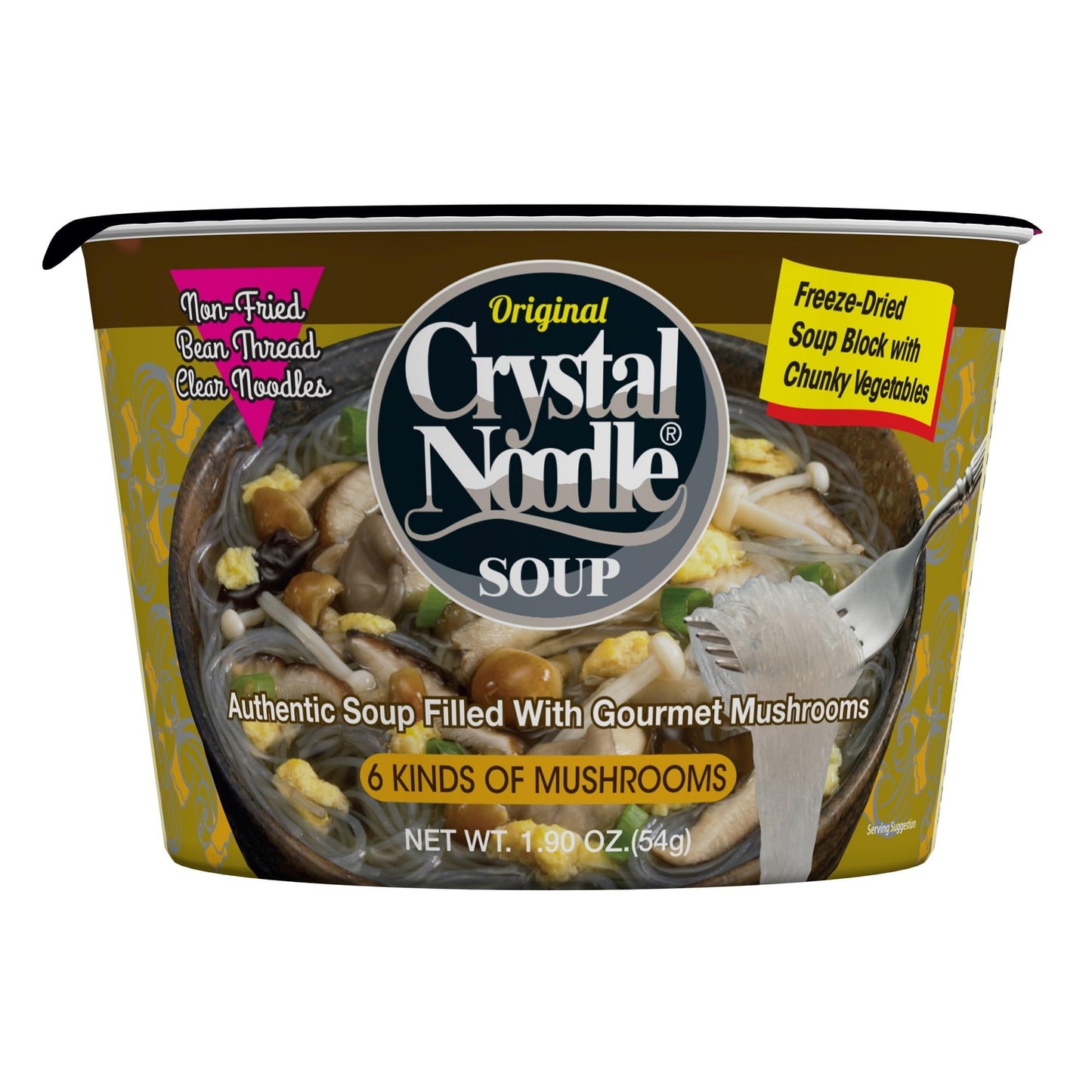 Crystal Noodle Soup, 6 Kinds of Mushrooms, 1.9 Ounce (Pack of 6)