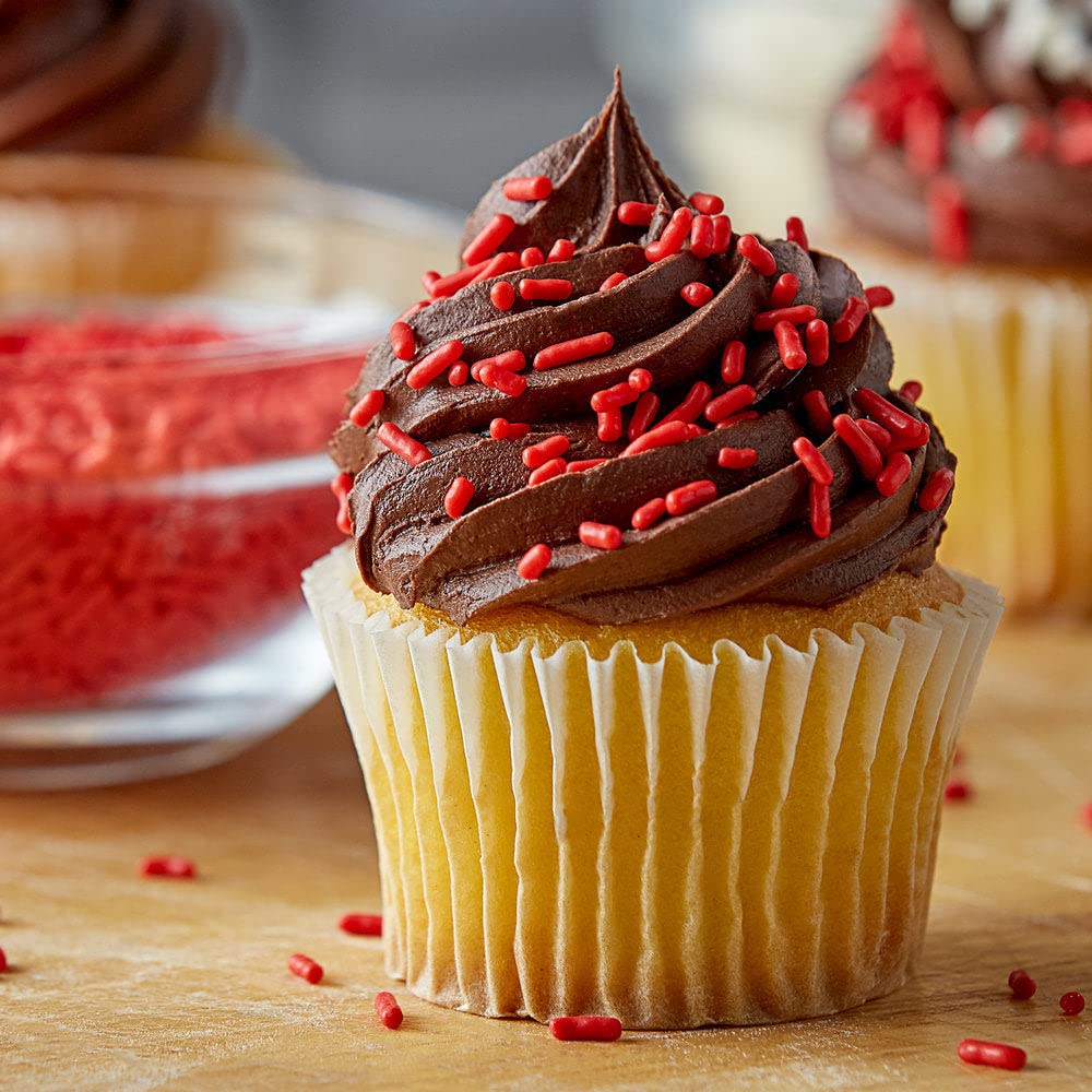 Red Sprinkles - 2.2 Pounds - Bulk Red Sprinkles - Red Valentine'S Day Sprinkles For Cake Decorating - Ice Cream Sprinkles - Red Jimmies For Cookies, Cupcakes