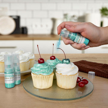 Tinker Dust - Turquoise (4G 1X Mini Pump) Edible Glitter For Desserts, Beverages, Cupcakes, Cake Pops And Cookies By Bakell