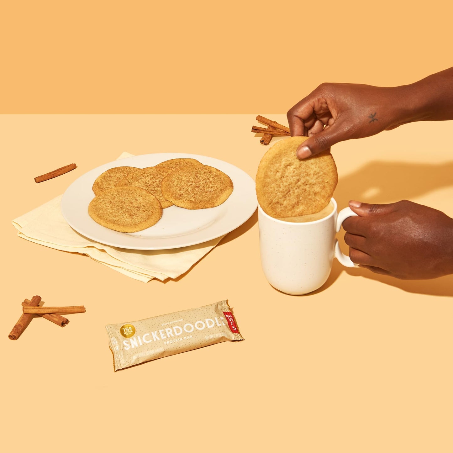 Good! Snacks Vegan Protein Bars, Snickerdoodle Bar, Gluten-Free, Plant Based, Low Sugar, High Protein Meal Replacement Bar, Guil