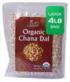 Jiva Organic Chana Dal Indian 4 Pound Bag - Non-Gmo Pesticide Free Premium Quality Yellow, 64 Oz