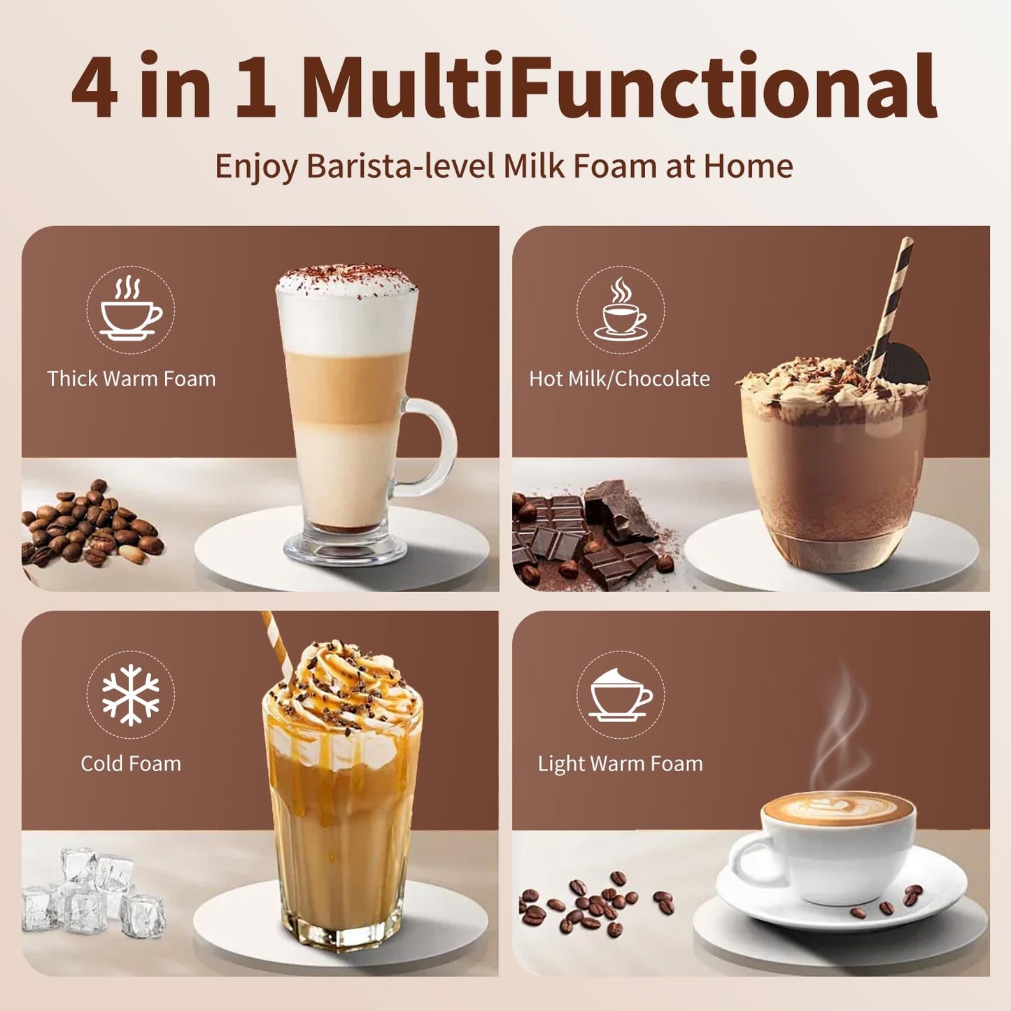 Soeos Coffee Flavored Powder (3-in-1), 2.2 lbs (1kg) - Instant Bubble Tea Mix with Creamer & Sugar, Easy to Prepare, Perfect for