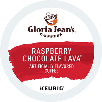 Gloria Jean'S Coffees Raspberry Chocolate Lava, Single-Serve Keurig K-Cup Pods, Flavored Medium Roast Coffee, 24 Count