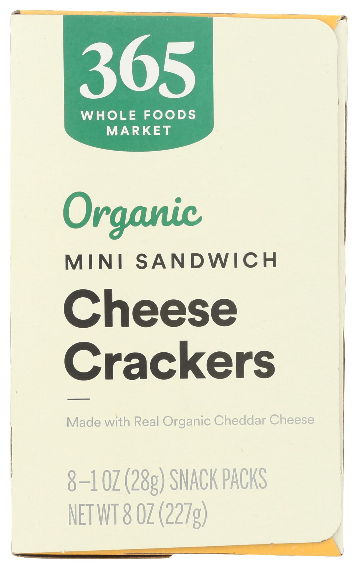 365 by Whole Foods Market, Organic Mini Cheese Sandwich Crackers 8 Count, 1 Ounce