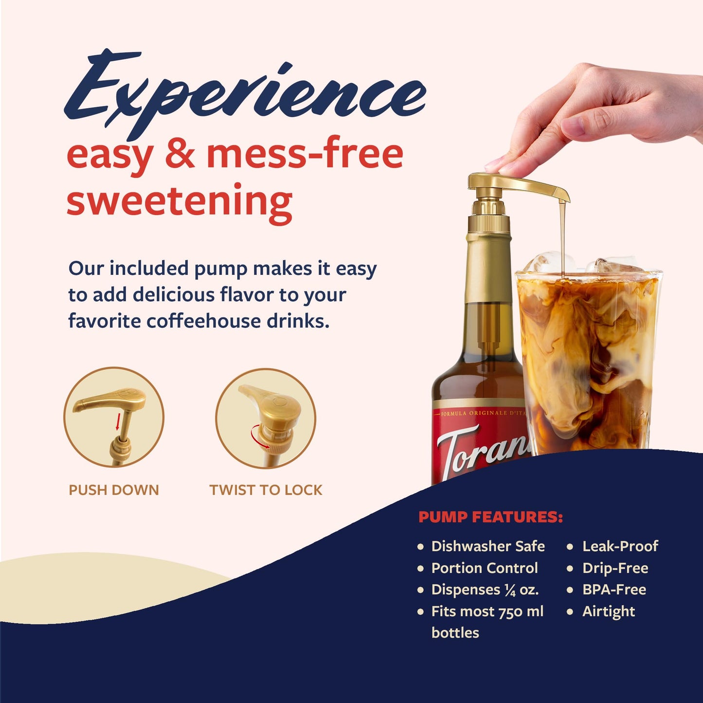 Torani Coffee Syrup, Butter Pecan Flavoring For Drinks, Glass Bottle With Pump Included, 25.4 Fl Oz