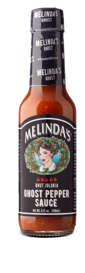 Melindaas Ghost Pepper Hot Sauce - Gourmet Extra Spicy Hot Sauce - Made With Fresh Ingredients Ghost Peppers (Bhut Jolokia) Haba