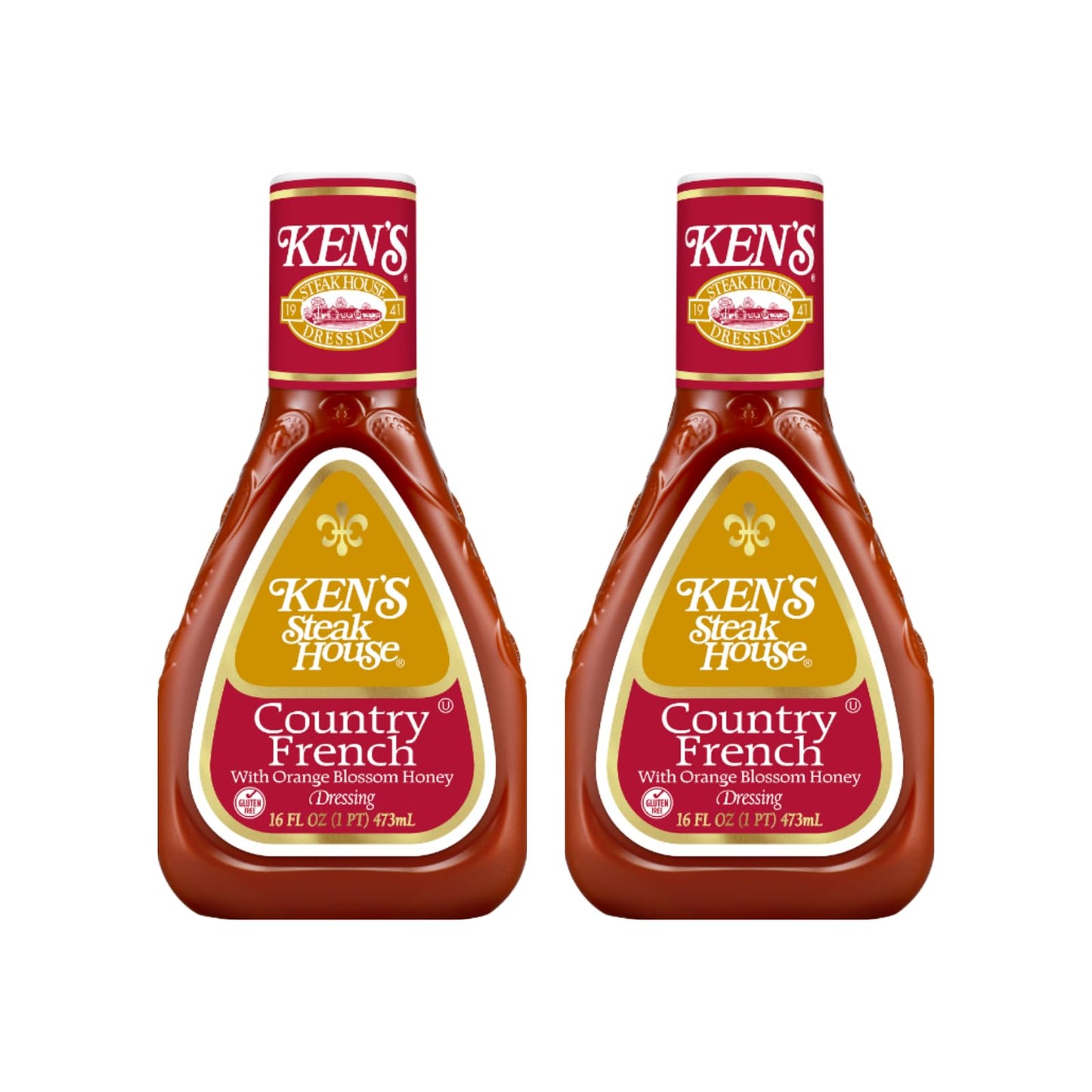 Ken'S Steak House Lite Country French With Orange Blossom Honey Dressing 16 Fl Oz (Pack Of 2)