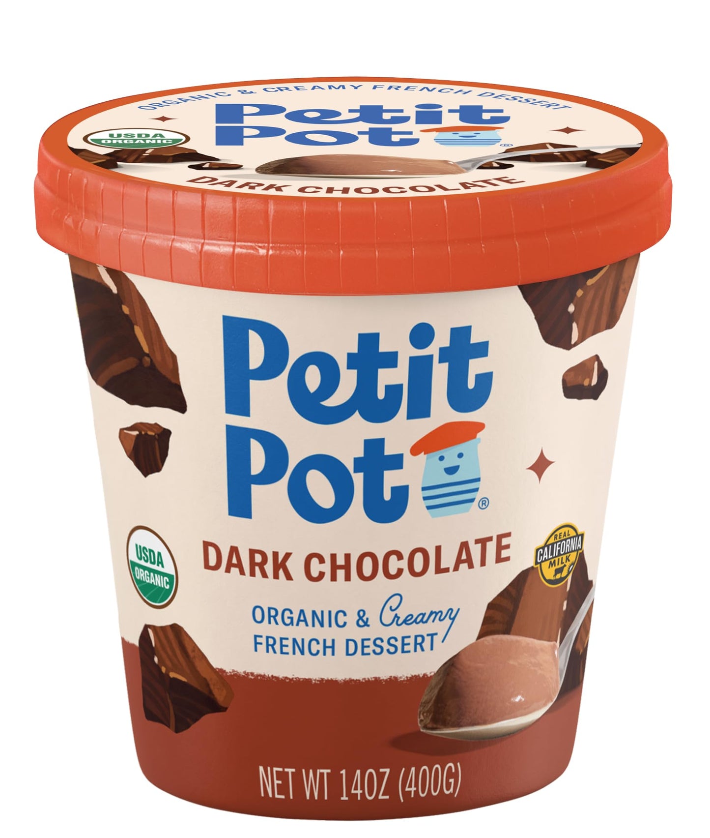 PETIT POT Organic Dark Chocolate French Dessert, 14 OZ