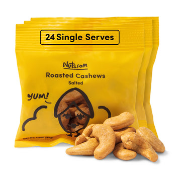 Nuts.Com - Roasted Cashews (Salted Single Serve) - Creamy & Savory Flavor, Healthy Snack For Adults & Kids, Good Source Of Prote