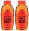 Nature Nate's 100% Pure, Raw & Unfiltered, Squeeze Bottle; All-natural Sweetener, No Additives, Honey, 1 Pound (Pack of 2)