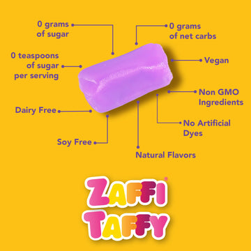 Zollipops Candy Clean Teeth Keto Sugar Free Taffy Assorted Flavors, 3 Oz (Pack Of 1) - Dental-Friendly Taffy For A Sweet And Hea