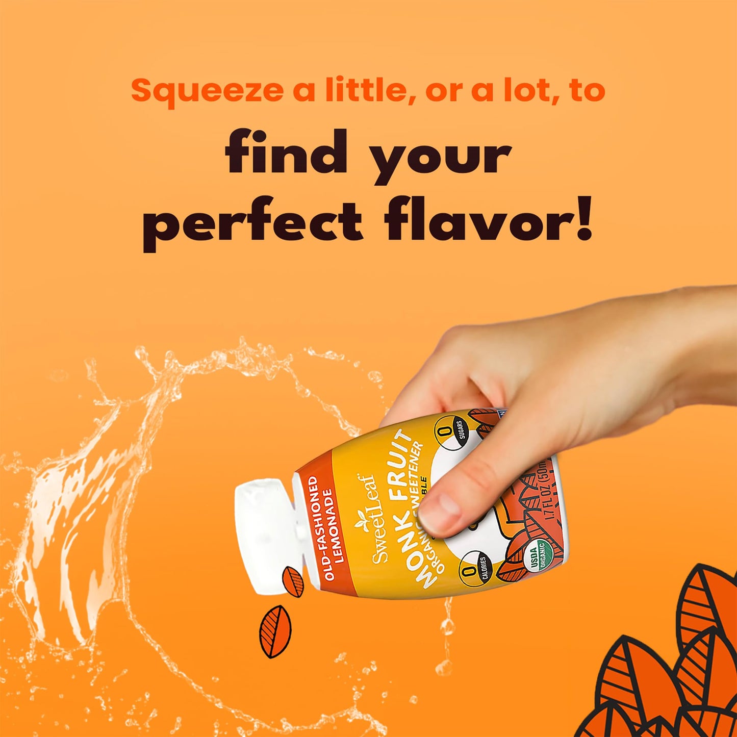 SweetLeaf Lemonade Liquid Monk Fruit - Monk Fruit Liquid Sweetener Drops, Organic Monk Fruit Extract, Zero Calorie Sweetener, Su