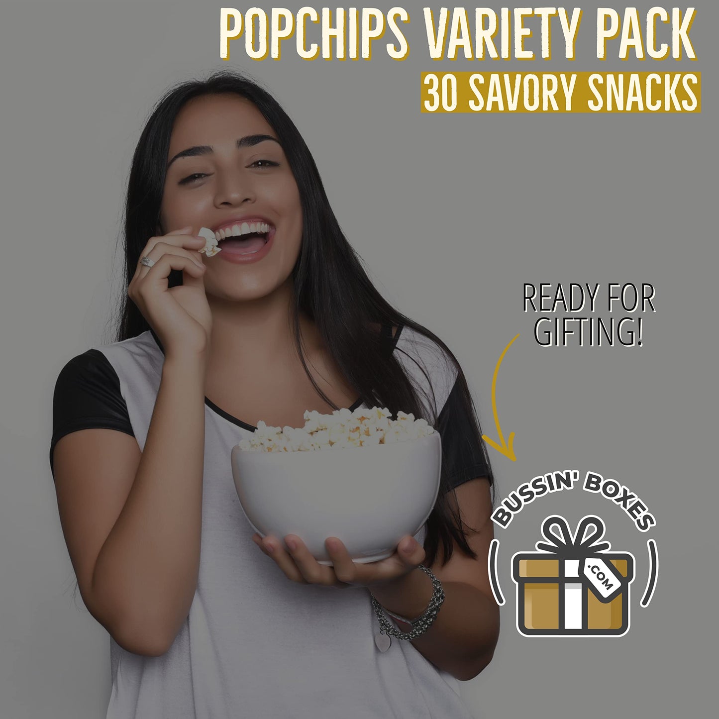 Bulk PopChips Variety Pack - 30 Count / 0.8 oz by Bussin Boxes