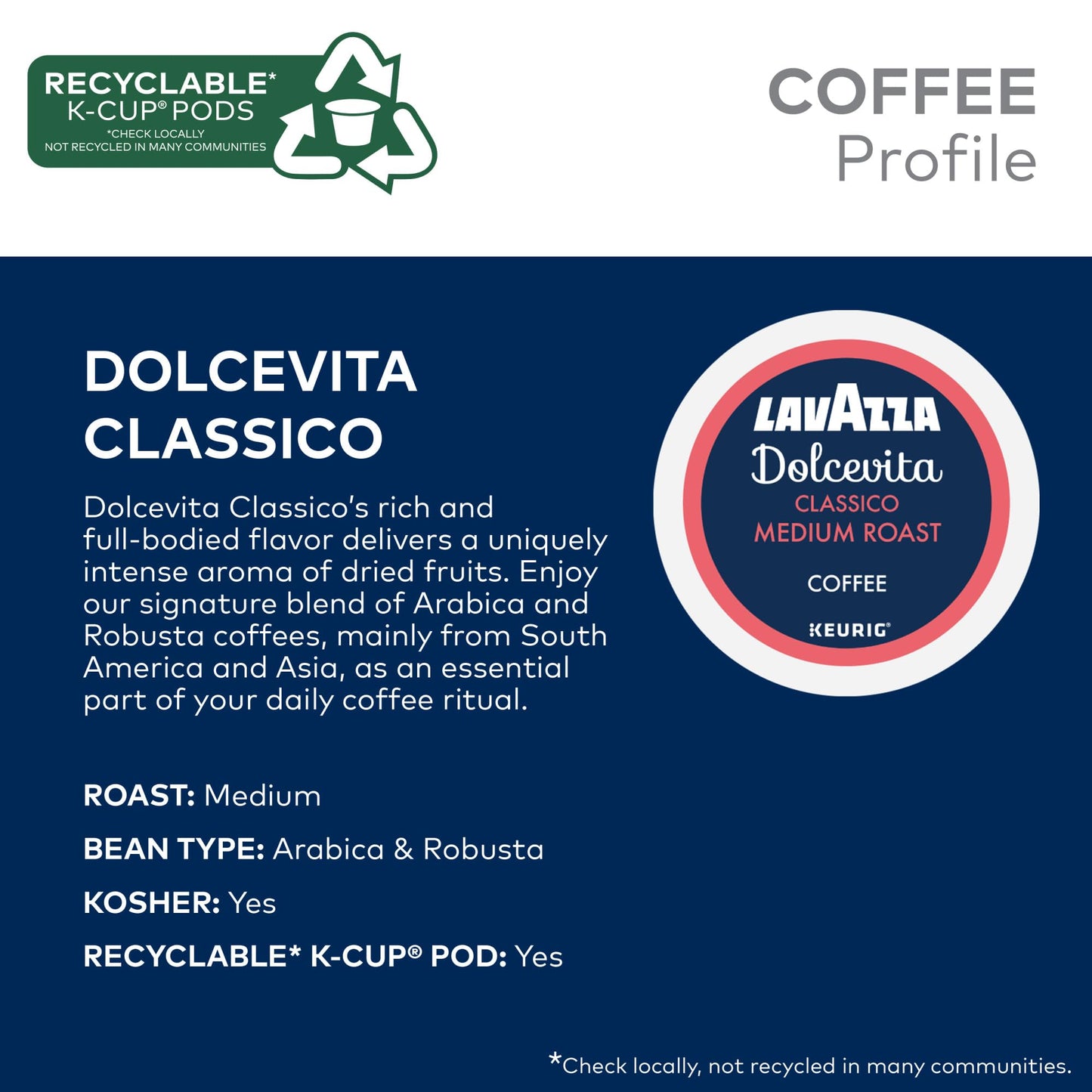 Lavazza Favorites Collection Variety Pack, Single Serve Keurig K-Cup Pods, Light And Medium Roast Coffees, 64-Count Box
