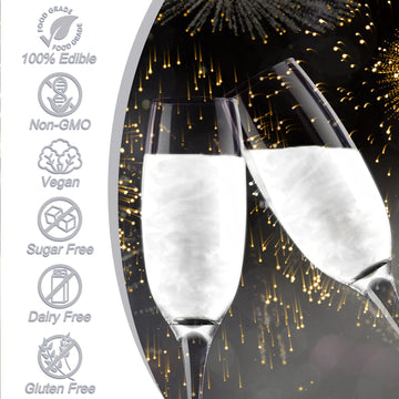 Edible Glitter - White Luster Dust Edible for Drinks Cakes, Food Grade Cake Decorating Shimmering Glitter, Sprinkle Powder Glitt