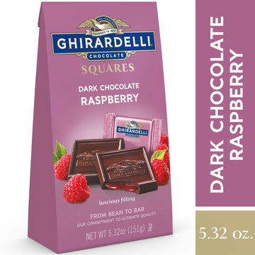 Ghirardelli Dark Chocolate Raspberry Squares, 5.32 Ounces