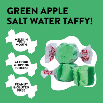 Taffy Town Saltwater Taffy, Green Apple, 2.5Lb