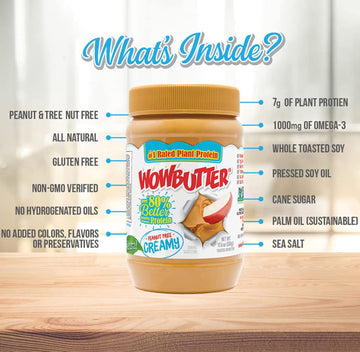 Wowbutter Natural Peanut Free Creamy, 1.1 Lb Jar (Pack Of 3)