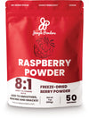Jungle Powders Freeze Dried Raspberry Powder 7 Ounce Bag, Powdered Unsweetened Freeze Dried Raspberries, Additive, Filler, And G