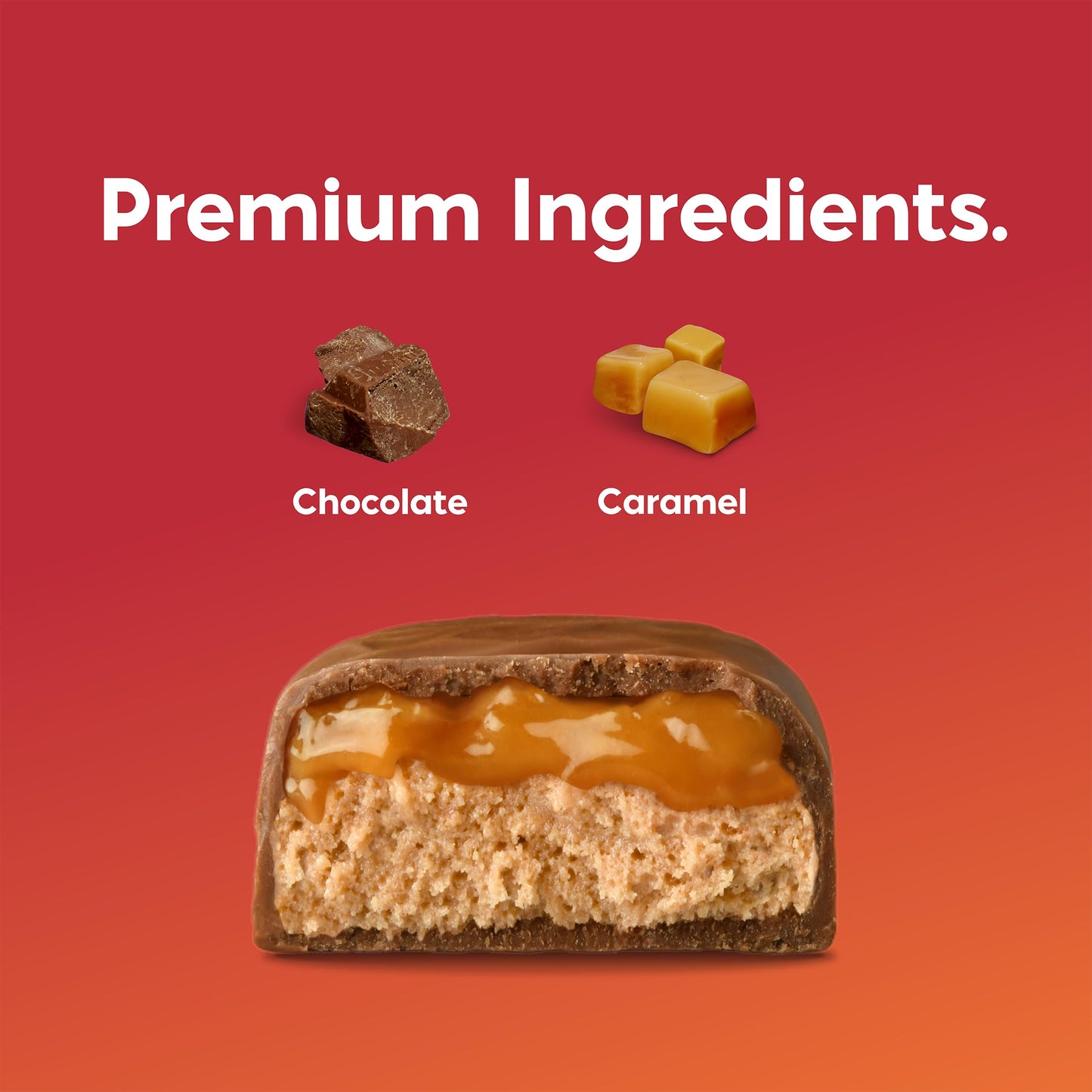 Nicks Protein Bars Chocolate Caramel | 15g protein | 190 calories | Low Carb Keto Friendly Snacks No Added Sugar (Multipack 24
