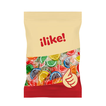Fruit Slices Jelly Candy | 1.5 Pound Pack | Assorted Flavors | Individually Wrapped Old-Fashioned Sweets