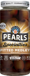 PEARLS Pitted Greek Medley Olives, Pack of 6, 6.3 oz Jars