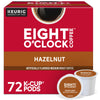 Eight O'Clock Coffee Hazelnut, Keurig Single Serve K-Cup Pods, Medium Roast, 72 Count (6 Packs Of 12)