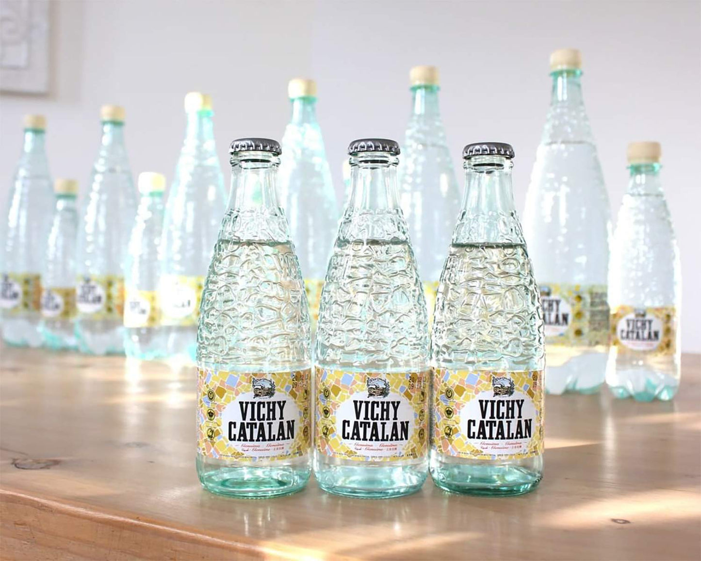 Vichy Catalan - Sparkling Mineral Water - 33.8 Oz (1 Liter) (12 Glass Bottles)