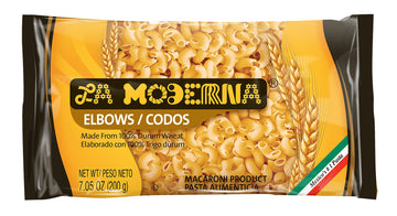 La Moderna, Codos, Pasta, Hecha Con Sémola De Trigo Durum, Enriquecida Con Vitaminas Y Hierro, 7 Oz, Pack De 20
