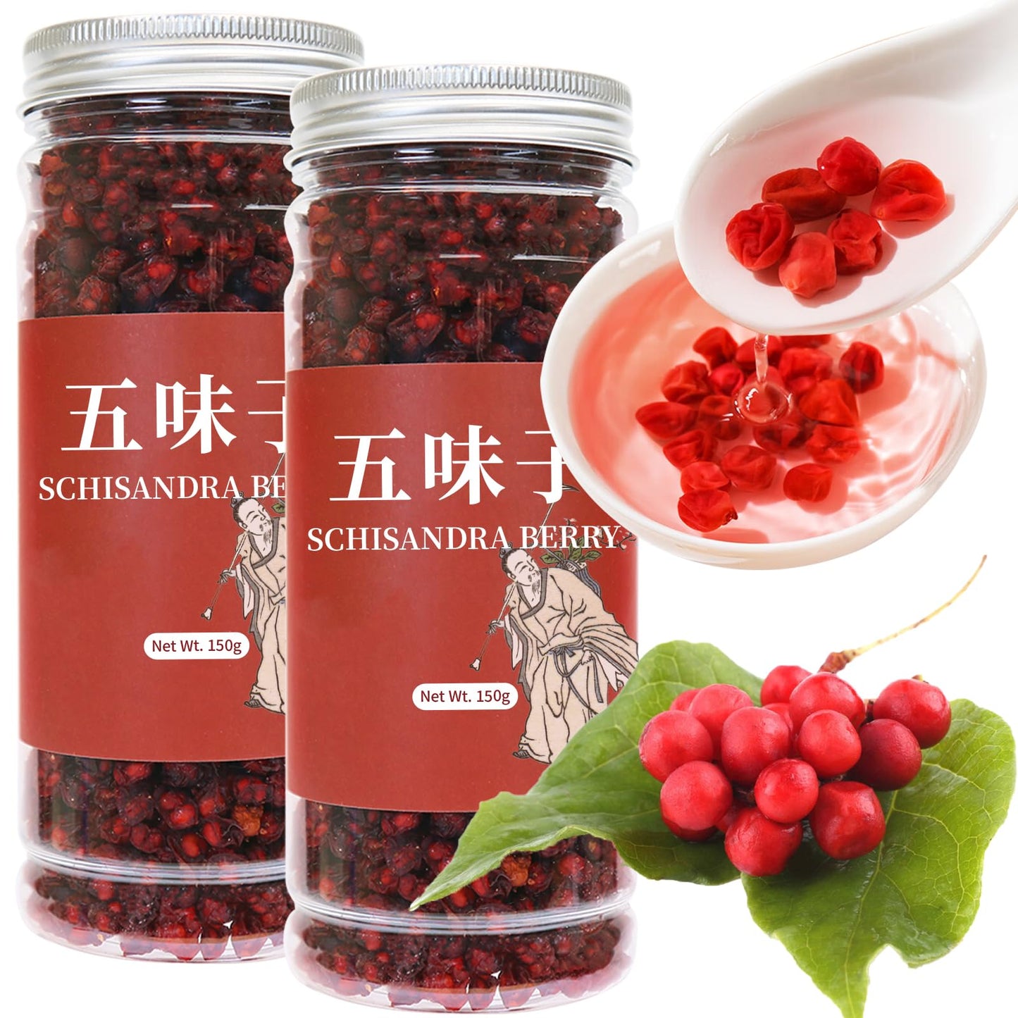 Wanhua Hall Schisandra Berry Dried Schisandra Chinensis 10.6Oz/300G Schisandra Berry Tea Natural Wu Wei Zi Energy Blend Free ??? ???? ????