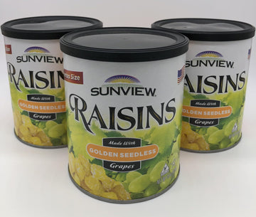 Jumbo Golden Seedless Raisins 3 15 Oz. Canisters