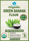 4 LB Organic Green Banana Powder - Superfood Prebiotic Resistant Starch for Smoothies - High Fiber Flour Alternative for Baking