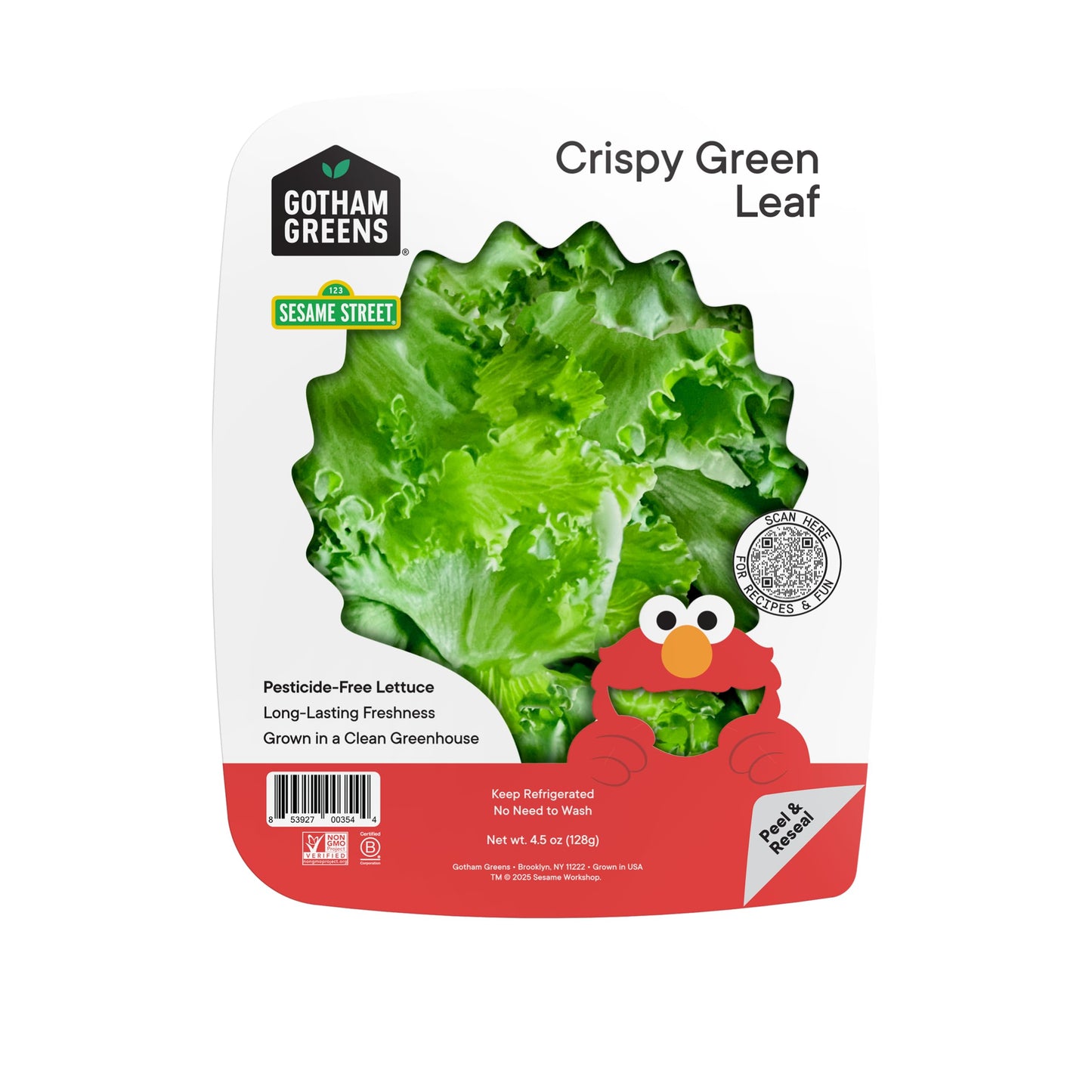 Gotham Greens, Salad Clam Green Leaf Crispy Conventional, 4.5 Ounce