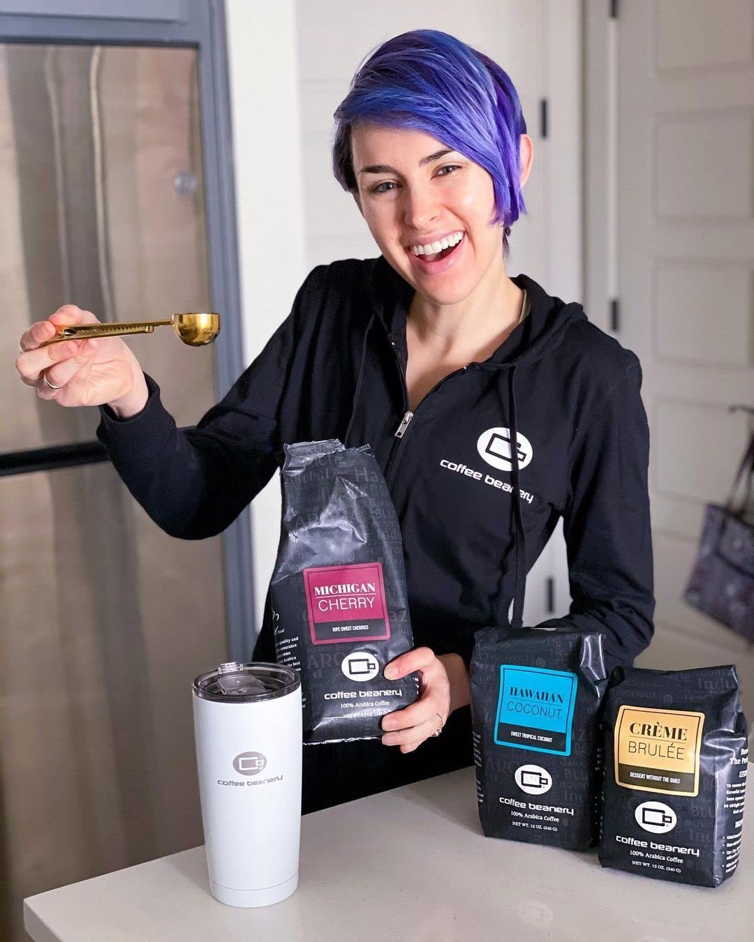 Hawaiian Coconut Flavored Coffee By Coffee Beanery | 12Oz Specialty Medium Roast Whole Bean