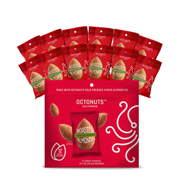 Octonuts Herbs de Provence Almonds - 12 Individually Wrapped Snack Packs (1oz Each), Healthy Snacks for Adults and Kids, Non-GMO