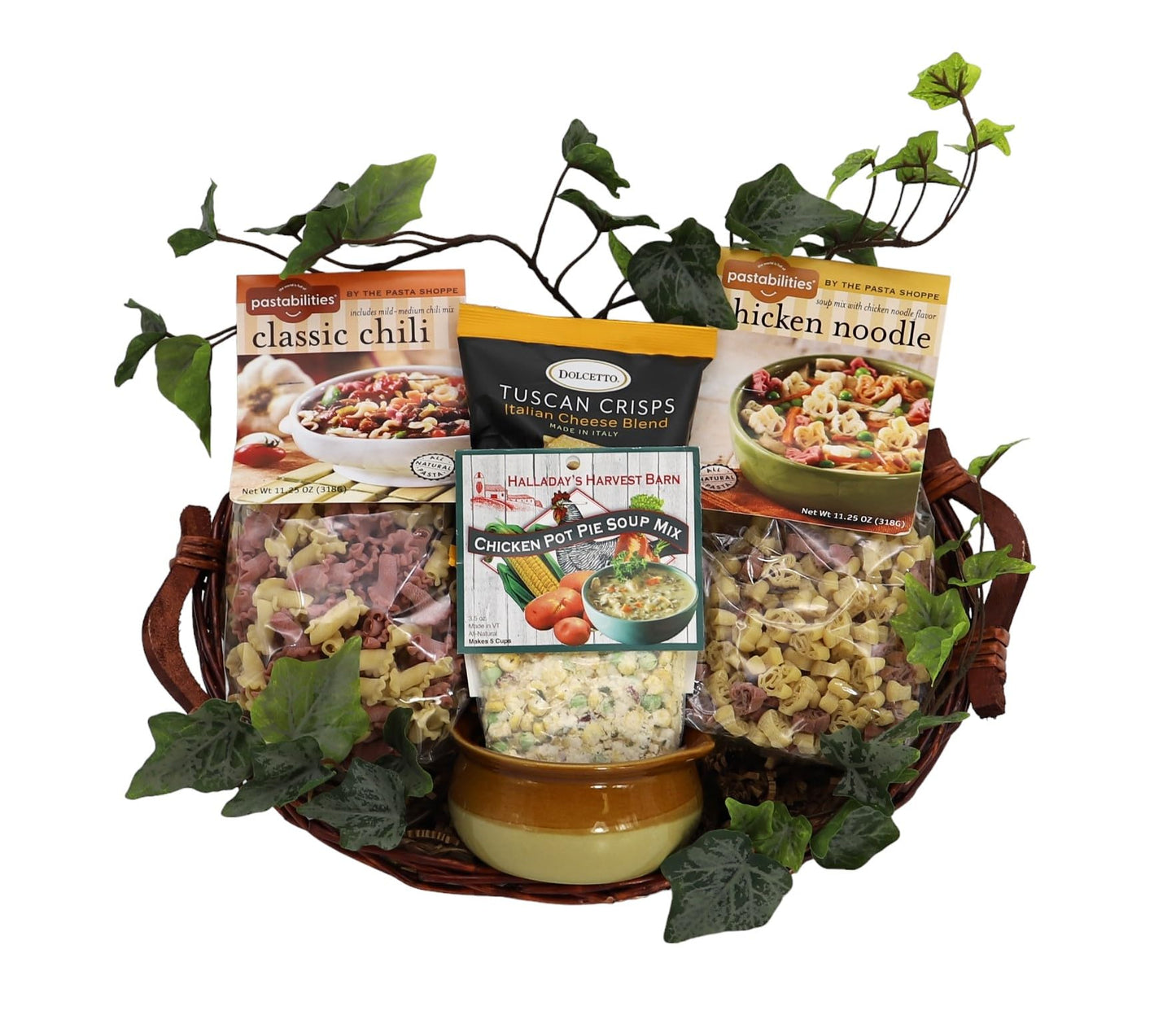 Gift Basket Village Soup Gift Basket – Warm & Cozy Care Package With Soup Includes Pre-Packaged Assorted Soup Mixes, Bowls, & Cracker, Ideal Soup Gift Baskets For Adults, Women, & Get Well Soon Gift