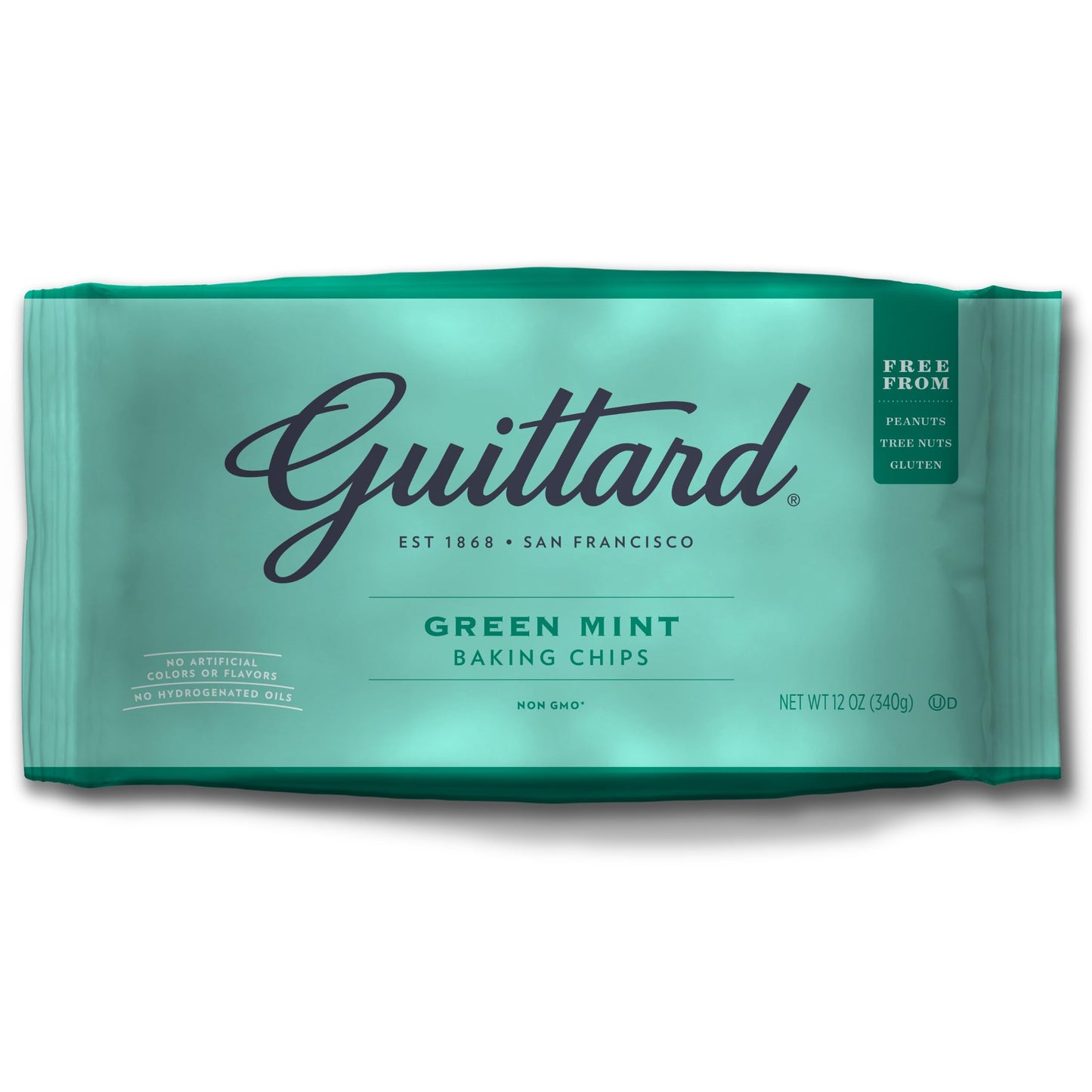 Guittard Green Mint Chips, 12-Ounce (Pack of 6)