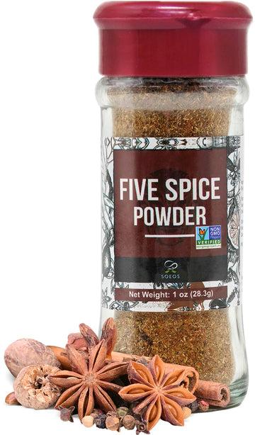 Soeos Chinese Five Spice 1 Ounce, Five Spice Powder, Five Spice Chinese Seasoning Non-GMO, Non-irradiated, No preservatives, No