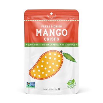 Natures Turn Freeze-Dried Mango Crisps - Healthy, Gluten-Free, Crispy & Delicious, Plant-Based Snack, Ideal for Cereal, Smoothie