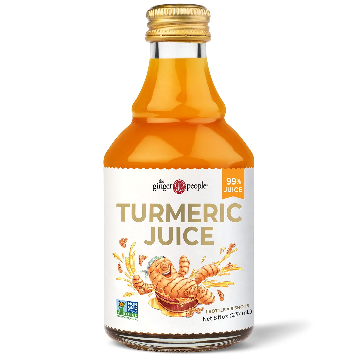 The Ginger People Fiji Turmeric Juice, 8 Fl Oz Glass Bottle, Pack of 1, Model 90171-1