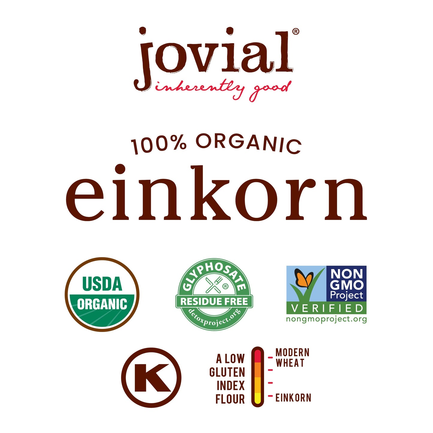 Jovial Einkorn 100% Organic Wheat Berries - Einkorn Berries, Organic Wheat Berries, High Protein, Non-Gmo, Usda Certified Organi